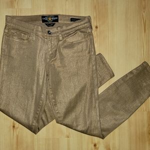 Lucky Brand Gold Charlie Skinny Jeans Women's Size 6/28